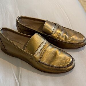 Jamie Haller gold/copper loafers